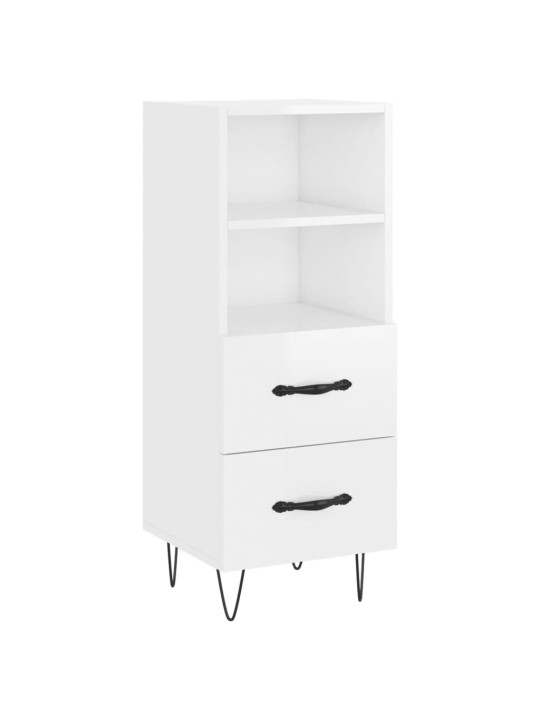 Skříň highboard bílá s vysokým leskem 34,5x34x180 cm kompozit