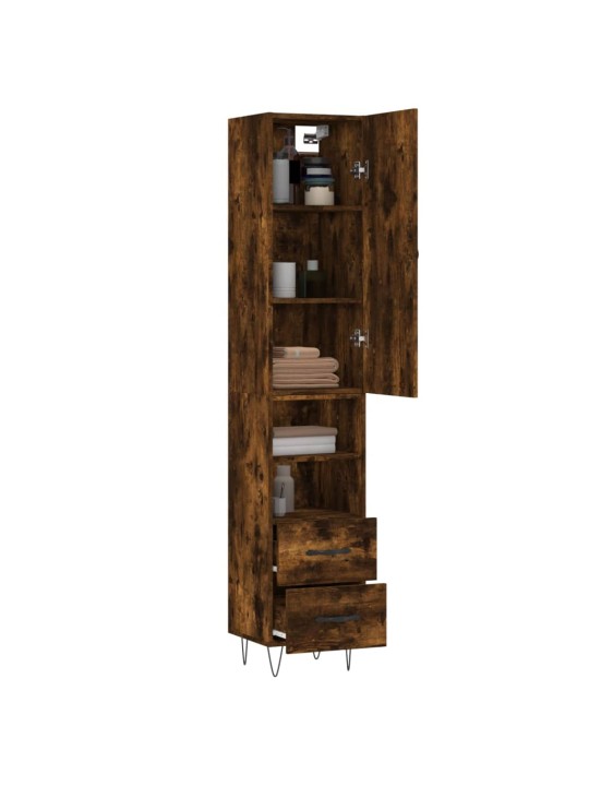 Skříň highboard kouřový dub 34,5 x 34 x 180 cm kompozitní dřevo