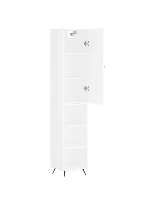 Skříň highboard bílá s vysokým leskem 34,5x34x180 cm kompozit