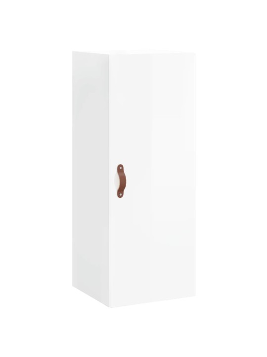 Skříň highboard bílá s vysokým leskem 34,5x34x180 cm kompozit