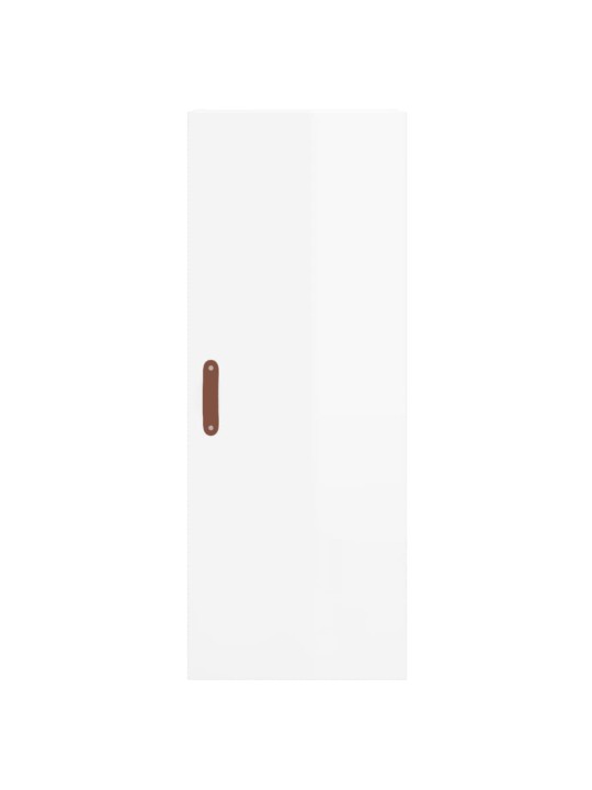 Skříň highboard bílá s vysokým leskem 34,5x34x180 cm kompozit