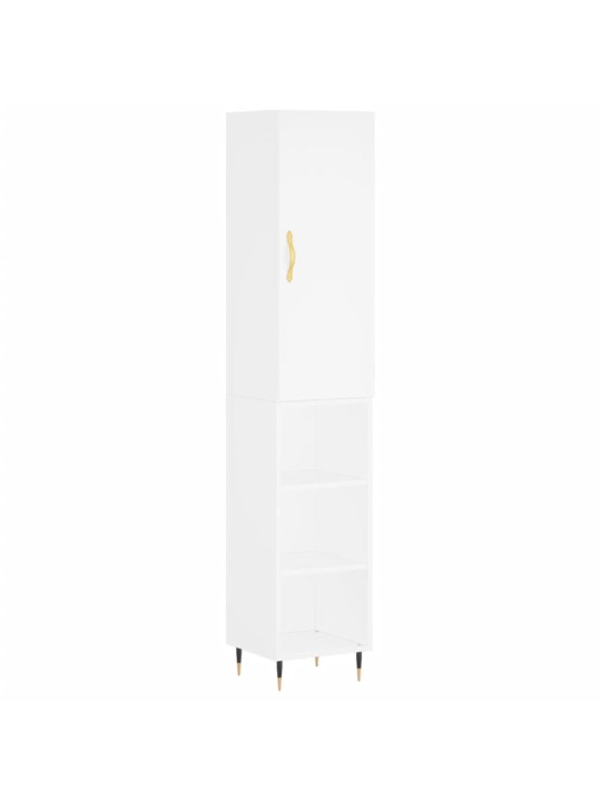 Skříň highboard bílá 34,5 x 34 x 180 cm kompozitní dřevo