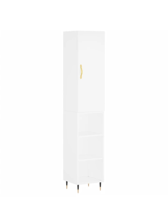 Skříň highboard bílá 34,5 x 34 x 180 cm kompozitní dřevo