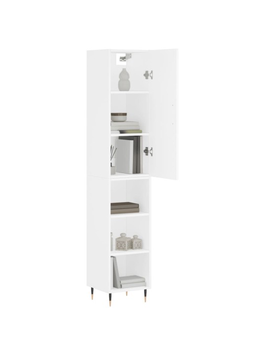 Skříň highboard bílá 34,5 x 34 x 180 cm kompozitní dřevo
