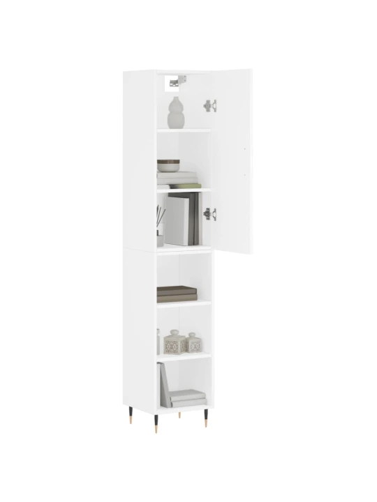 Skříň highboard bílá 34,5 x 34 x 180 cm kompozitní dřevo