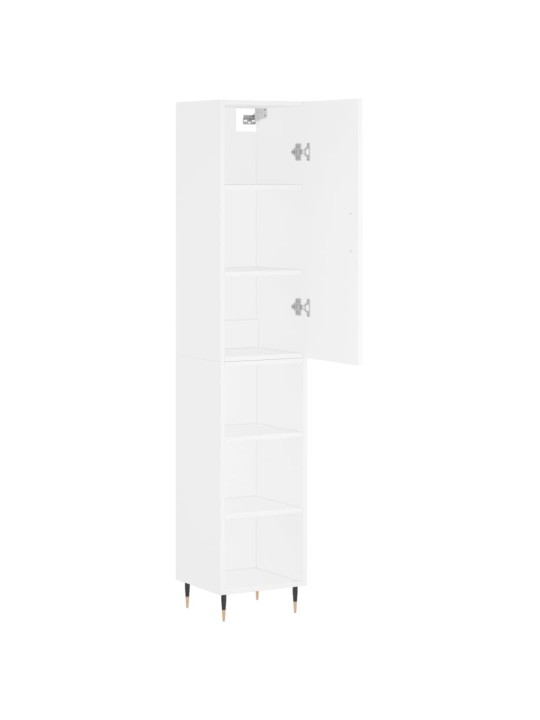 Skříň highboard bílá 34,5 x 34 x 180 cm kompozitní dřevo