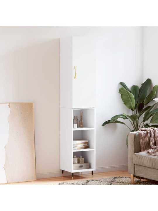 Skříň highboard bílá 34,5 x 34 x 180 cm kompozitní dřevo