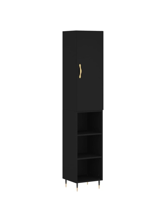 Skříň highboard černá 34,5 x 34 x 180 cm kompozitní dřevo