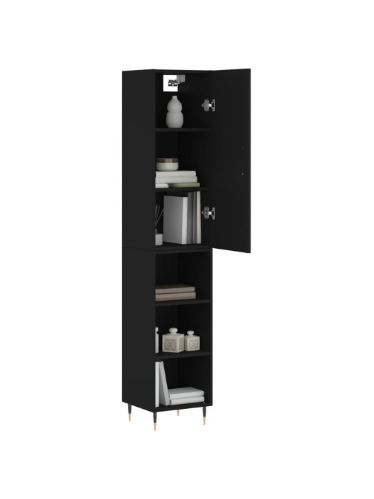 Skříň highboard černá 34,5 x 34 x 180 cm kompozitní dřevo