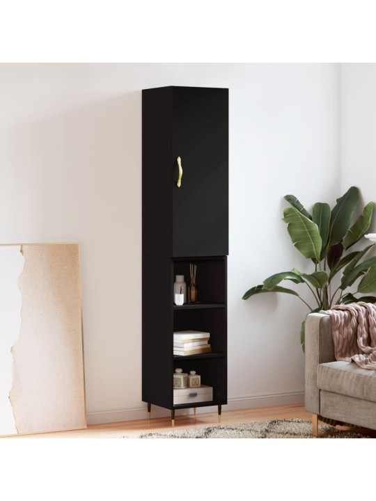 Skříň highboard černá 34,5 x 34 x 180 cm kompozitní dřevo