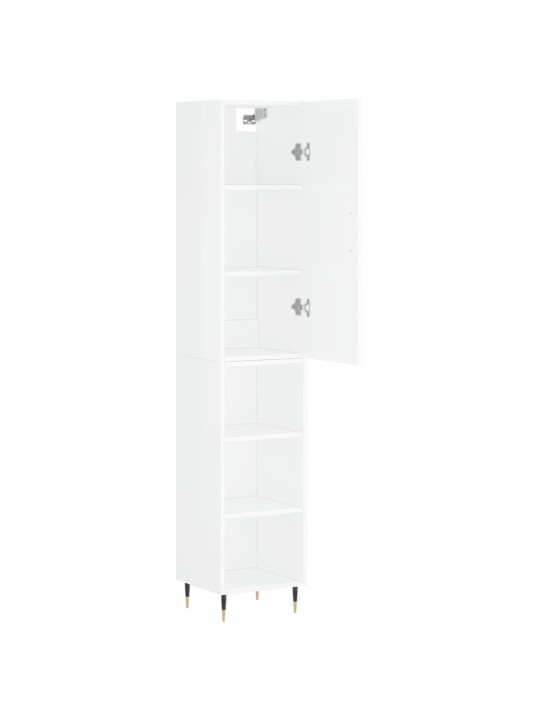 Skříň highboard bílá s vysokým leskem 34,5x34x180 cm kompozit