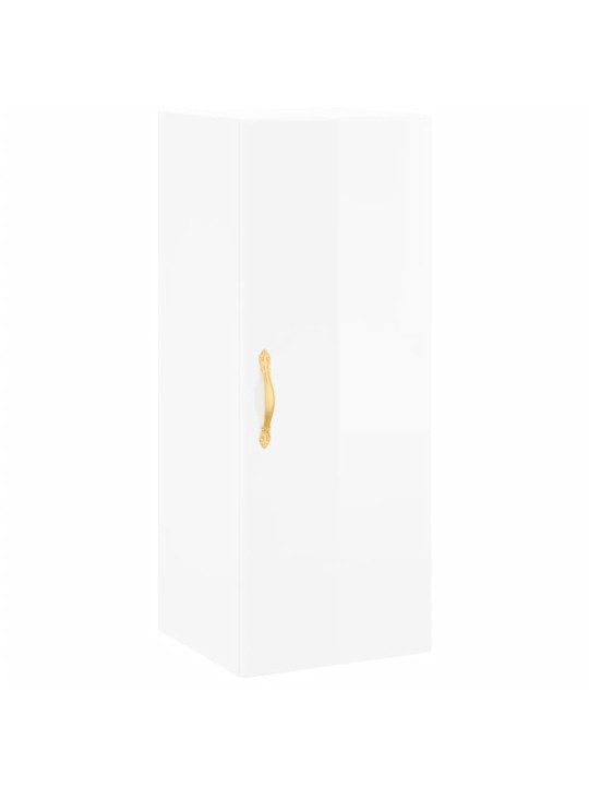 Skříň highboard bílá s vysokým leskem 34,5x34x180 cm kompozit