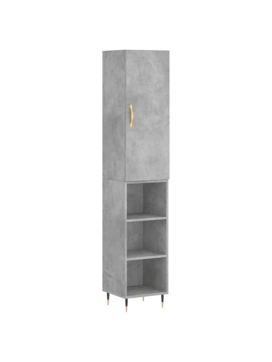 Skříň highboard betonově šedá 34,5x34x180 cm kompozitní dřevo