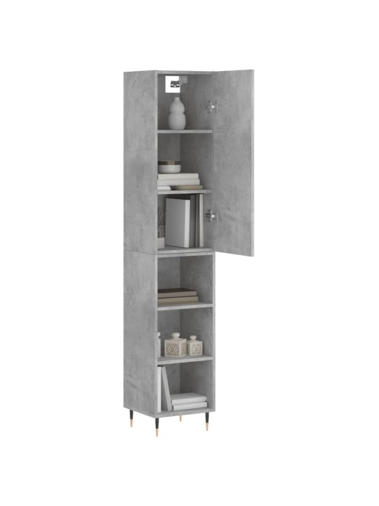 Skříň highboard betonově šedá 34,5x34x180 cm kompozitní dřevo