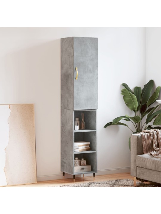 Skříň highboard betonově šedá 34,5x34x180 cm kompozitní dřevo