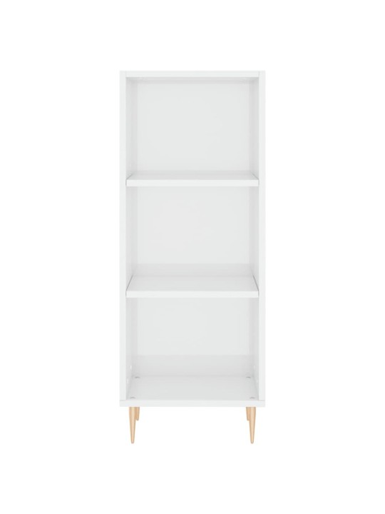 Skříň highboard bílá s vysokým leskem 34,5x34x180 cm kompozit