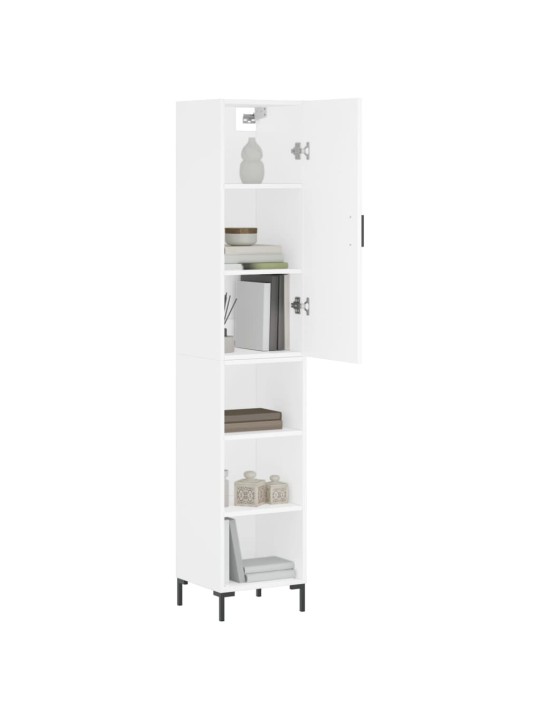 Skříň highboard bílá 34,5 x 34 x 180 cm kompozitní dřevo