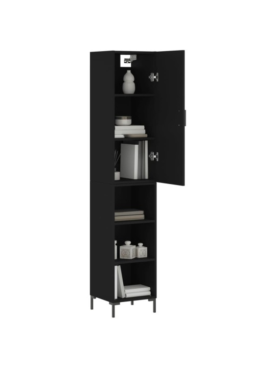 Skříň highboard černá 34,5 x 34 x 180 cm kompozitní dřevo