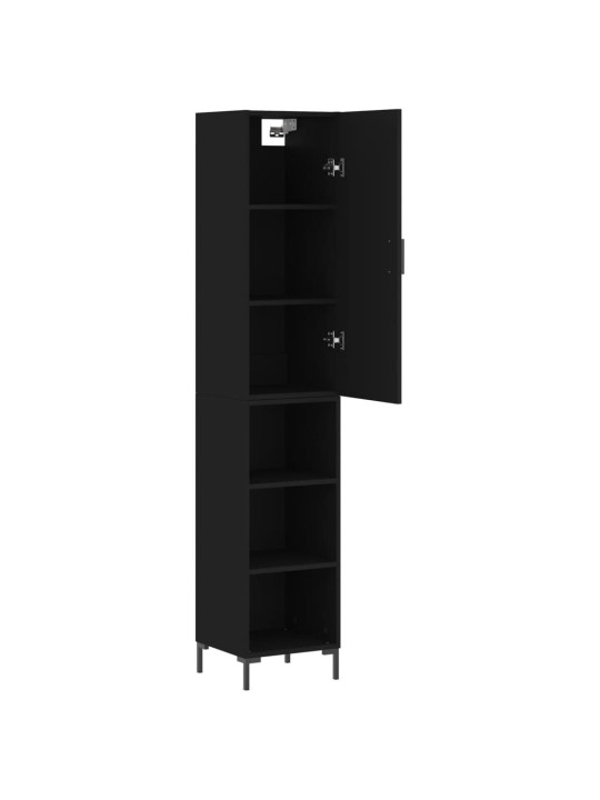 Skříň highboard černá 34,5 x 34 x 180 cm kompozitní dřevo