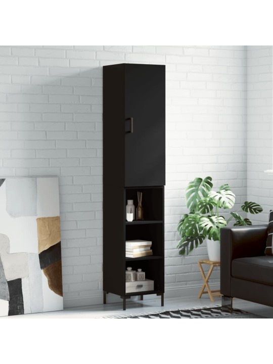 Skříň highboard černá 34,5 x 34 x 180 cm kompozitní dřevo