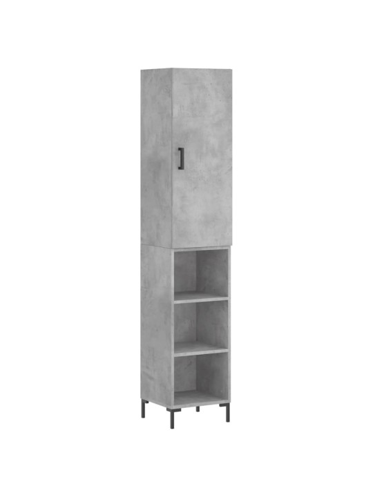 Skříň highboard betonově šedá 34,5x34x180 cm kompozitní dřevo