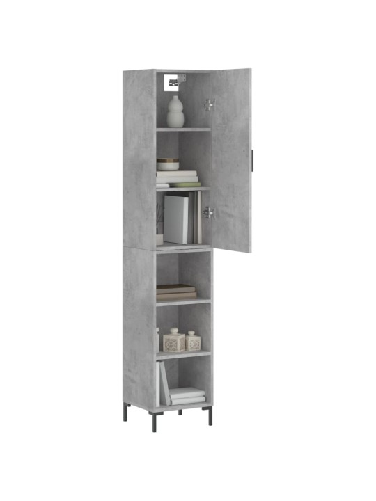 Skříň highboard betonově šedá 34,5x34x180 cm kompozitní dřevo