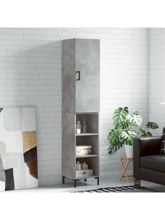 Skříň highboard betonově šedá 34,5x34x180 cm kompozitní dřevo