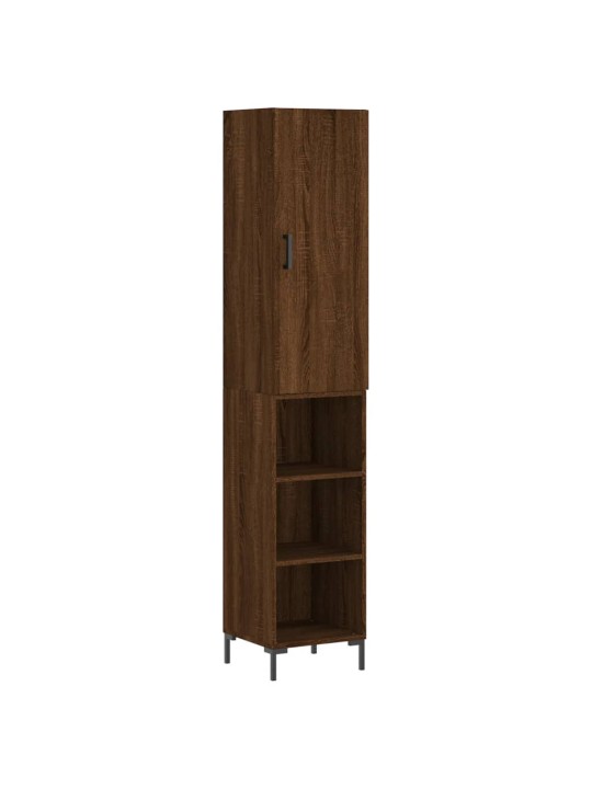 Skříň highboard hnědý dub 34,5 x 34 x 180 cm kompozitní dřevo