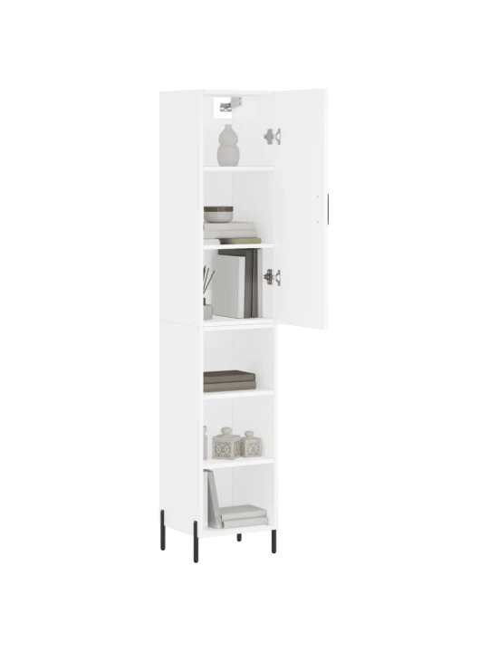 Skříň highboard bílá 34,5 x 34 x 180 cm kompozitní dřevo