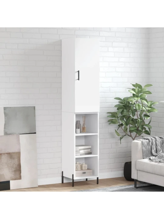 Skříň highboard bílá 34,5 x 34 x 180 cm kompozitní dřevo