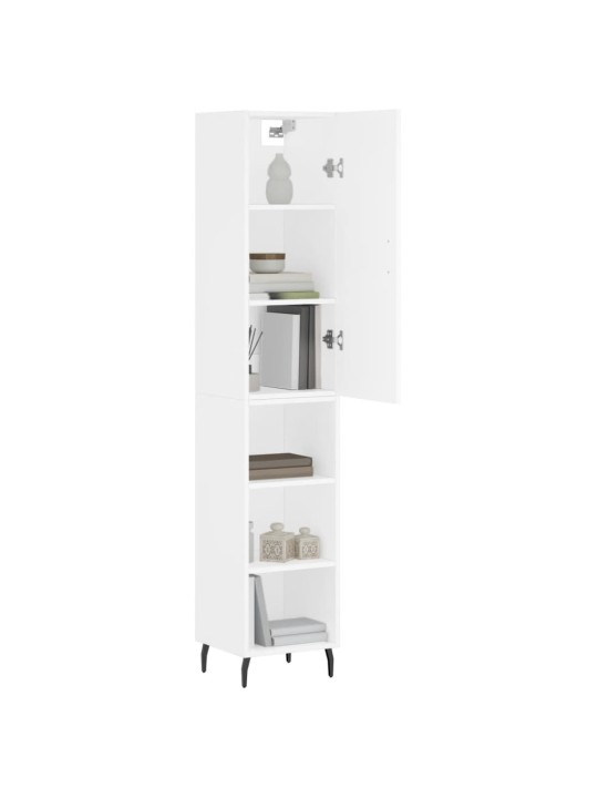 Skříň highboard bílá 34,5 x 34 x 180 cm kompozitní dřevo