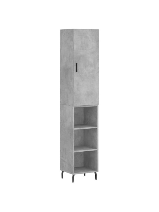 Skříň highboard betonově šedá 34,5x34x180 cm kompozitní dřevo
