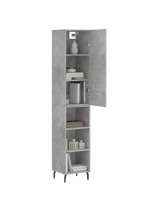 Skříň highboard betonově šedá 34,5x34x180 cm kompozitní dřevo