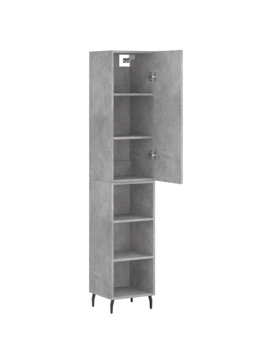 Skříň highboard betonově šedá 34,5x34x180 cm kompozitní dřevo