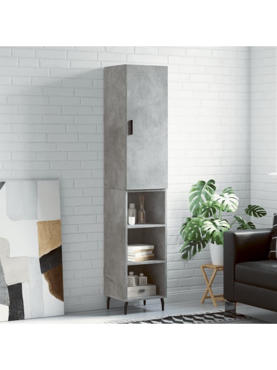 Skříň highboard betonově šedá 34,5x34x180 cm kompozitní dřevo