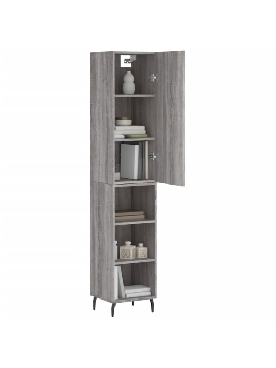 Skříň highboard šedá sonoma 34,5 x 34 x 180 cm kompozitní dřevo