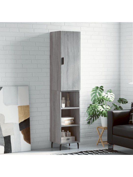 Skříň highboard šedá sonoma 34,5 x 34 x 180 cm kompozitní dřevo