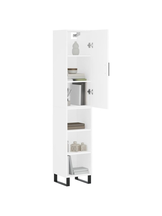 Skříň highboard bílá 34,5 x 34 x 180 cm kompozitní dřevo