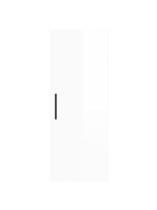 Skříň highboard bílá s vysokým leskem 34,5x34x180 cm kompozit