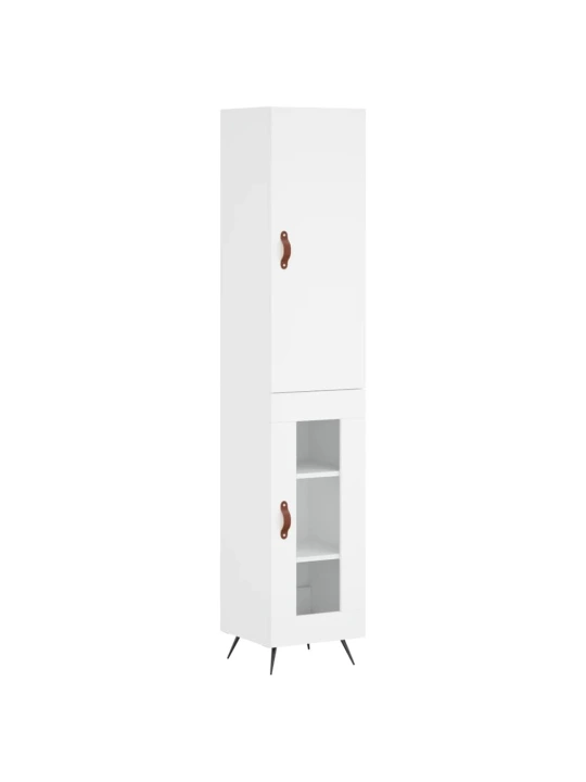 Skříň highboard bílá 34,5 x 34 x 180 cm kompozitní dřevo