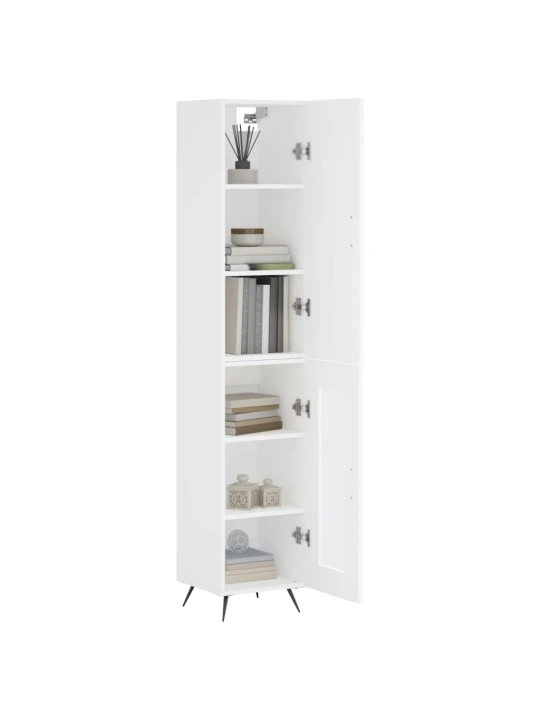 Skříň highboard bílá 34,5 x 34 x 180 cm kompozitní dřevo