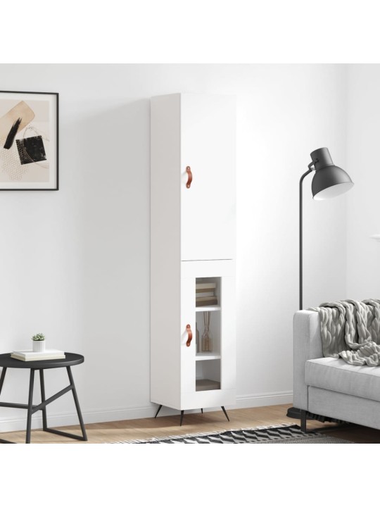 Skříň highboard bílá 34,5 x 34 x 180 cm kompozitní dřevo
