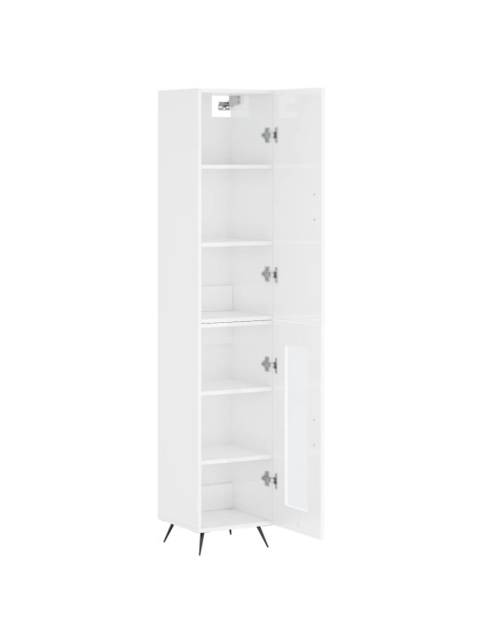 Skříň highboard bílá s vysokým leskem 34,5x34x180 cm kompozit