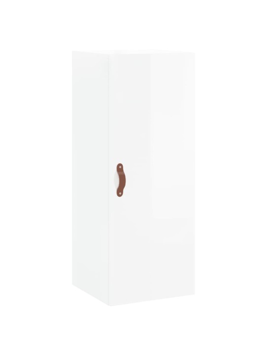 Skříň highboard bílá s vysokým leskem 34,5x34x180 cm kompozit