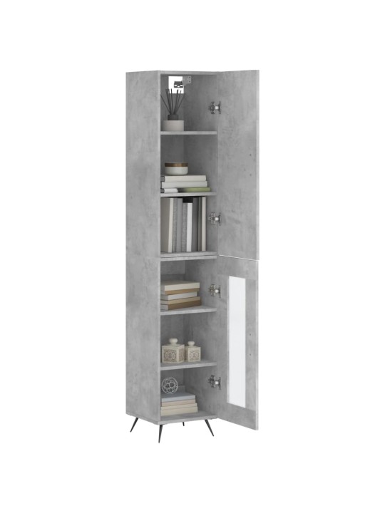 Skříň highboard betonově šedá 34,5x34x180 cm kompozitní dřevo