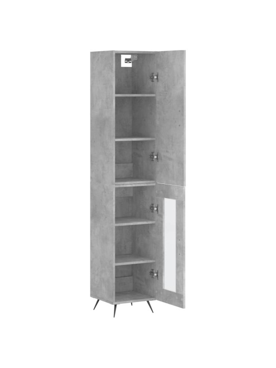 Skříň highboard betonově šedá 34,5x34x180 cm kompozitní dřevo