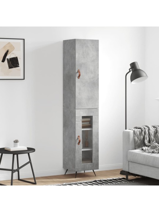 Skříň highboard betonově šedá 34,5x34x180 cm kompozitní dřevo