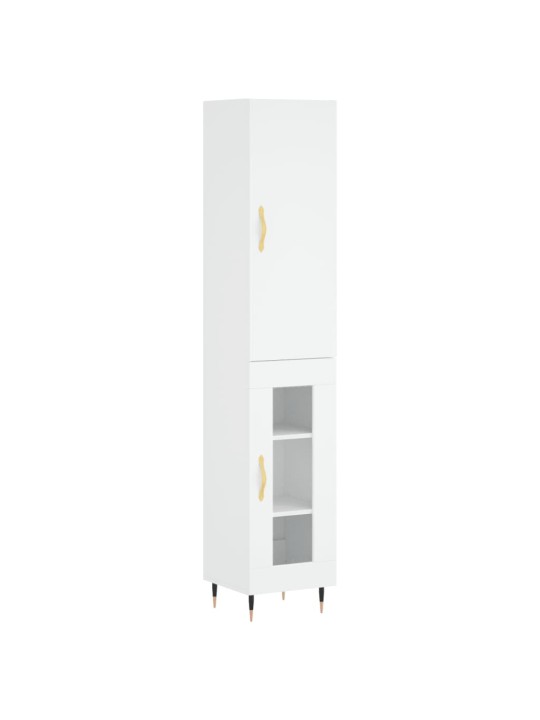 Skříň highboard bílá 34,5 x 34 x 180 cm kompozitní dřevo