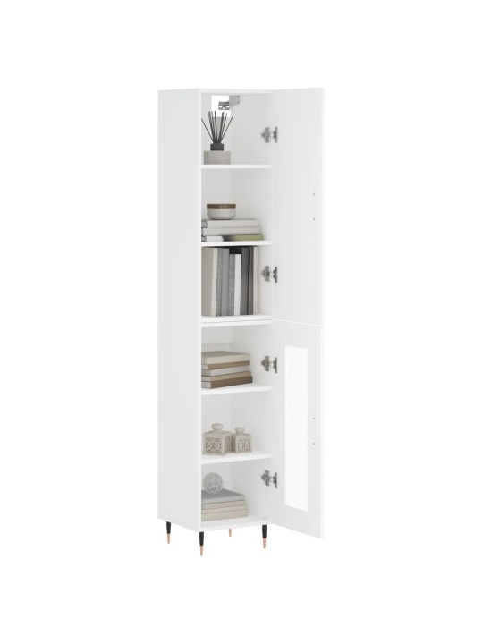 Skříň highboard bílá 34,5 x 34 x 180 cm kompozitní dřevo