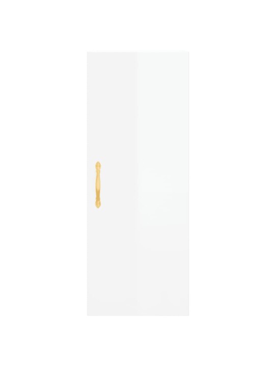 Skříň highboard bílá s vysokým leskem 34,5x34x180 cm kompozit